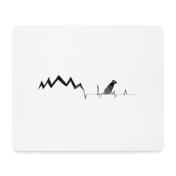 Hund - Herzklopfen - Berge - (3) - Mousepad (Querformat) - Weiß - Vorne