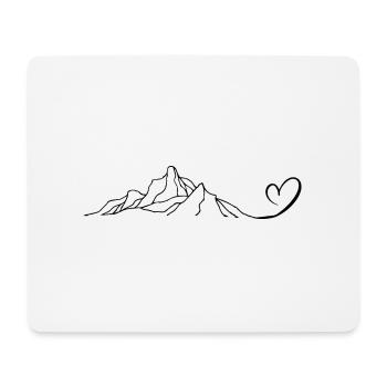 Heart - Mountain - (11) - Mouse Pad (horizontal) - white - Front