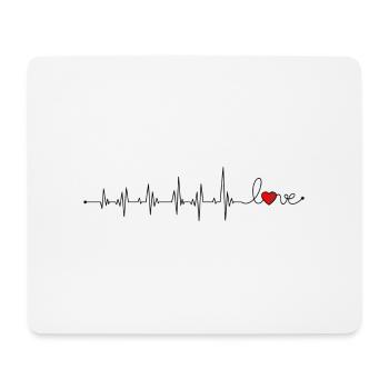 Heartbeat love - Mouse Pad (horizontal) - white - Front