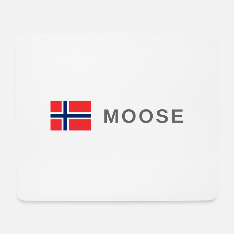 Elch Norwegen - Mousepad (Querformat) - Weiß