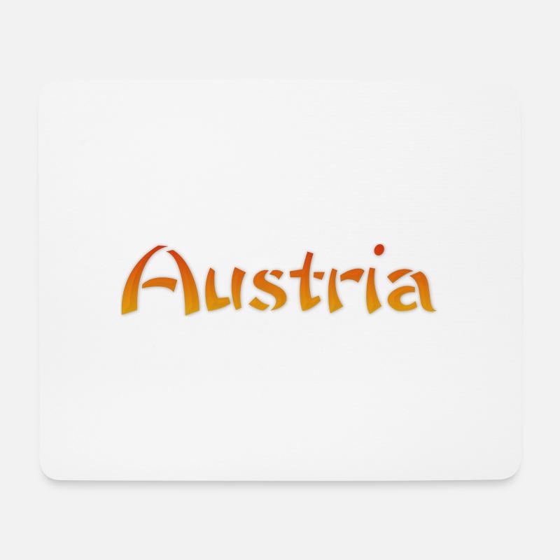 Austria Text - Mousepad (Querformat) - Weiß