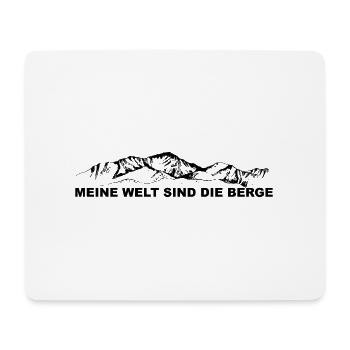 Meine Welt Sind Die Berge - - Mousepad (Querformat) - Weiß - Vorne