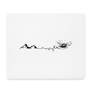 Flower - Heartbeat - Mountain - (3) - Mouse Pad (horizontal) - white - Front