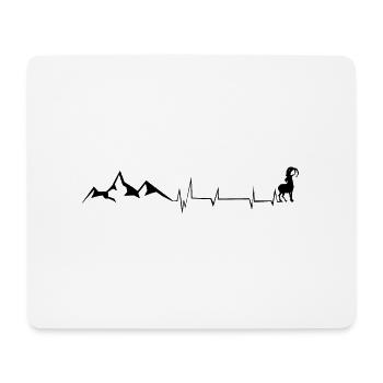 Goat - Heartbeat - Mountain - (1) - Mouse Pad (horizontal) - white - Front