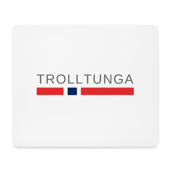 Trolltunga Norwegen - Mousepad (Querformat) - Weiß - Vorne