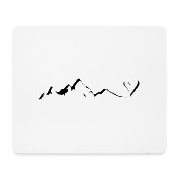 Heart - Mountain - (14) - Mouse Pad (horizontal) - white - Front