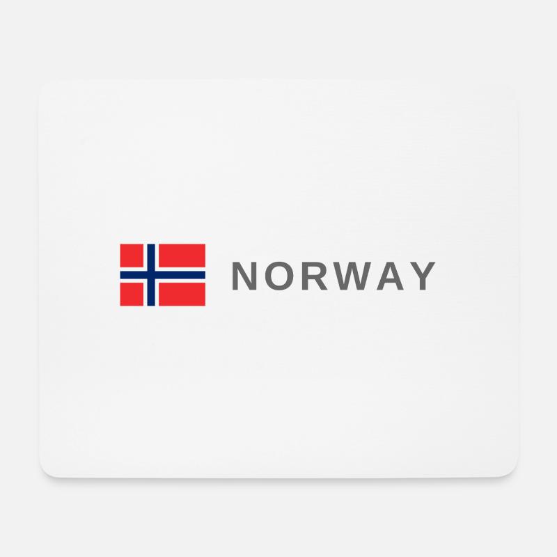 Norvège - Tapis de souris (format paysage) - blanc