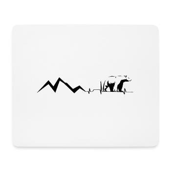 Heartbeat - Bear - Mountain - (3) - Mouse Pad (horizontal) - white - Front