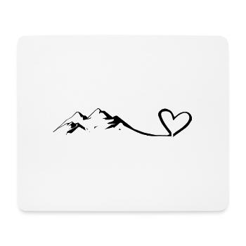 Heart - Mountain - (5) - Mouse Pad (horizontal) - white - Front