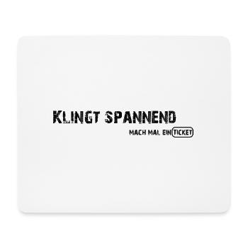 Klingt spannend - Mousepad (Querformat) - Weiß - Vorne
