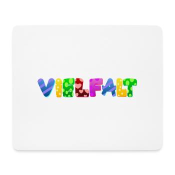 AfD stoppen gegen rechts Demokratie Vielfalt links - Mousepad (Querformat) - Weiß - Vorne