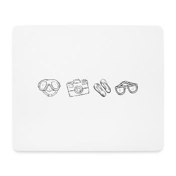 Beach Vacation Essentials - Mouse Pad (horizontal) - white - Front