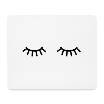 Closed Eyes - Mousepad (Querformat) - Weiß - Vorne