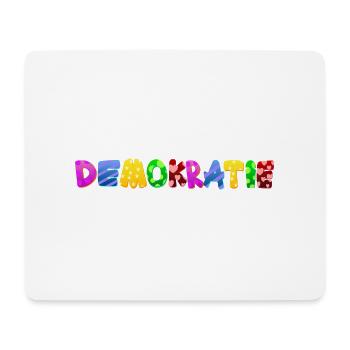 AfD stoppen gegen rechts Demokratie Vielfalt links - Mousepad (Querformat) - Weiß - Vorne