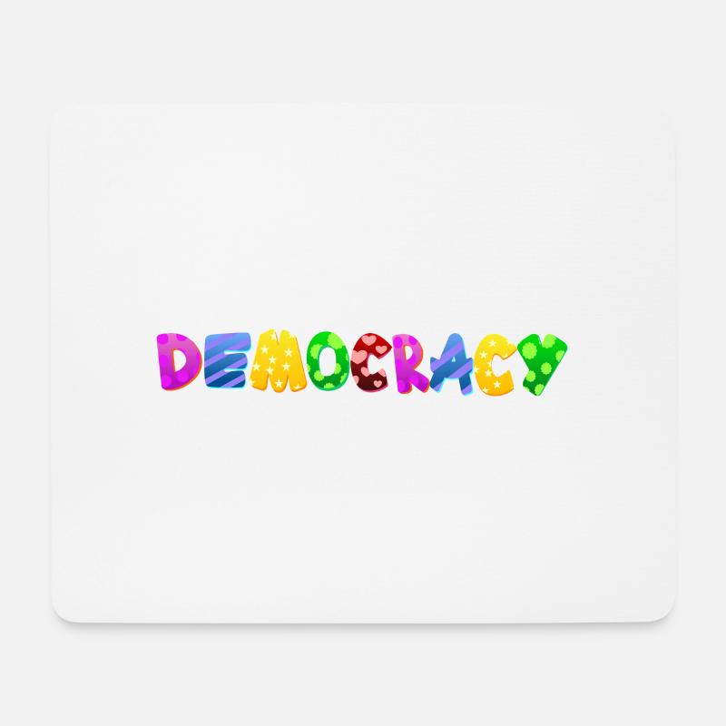 AfD stoppen gegen rechts Demokratie Vielfalt links - Mousepad (Querformat) - Weiß