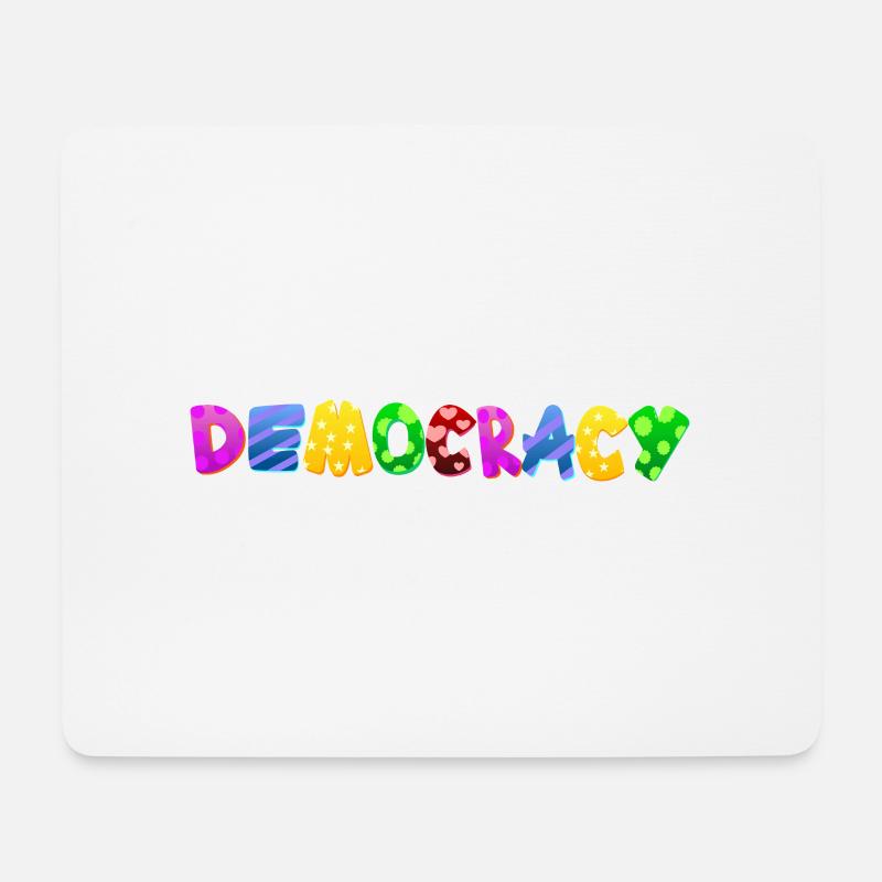 AfD stoppen gegen rechts Demokratie Vielfalt links - Mousepad (Querformat) - Weiß