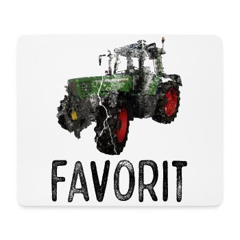 Tracteur Favorit Rétro Vintage Design - Tapis de souris (format paysage) - blanc - Devant