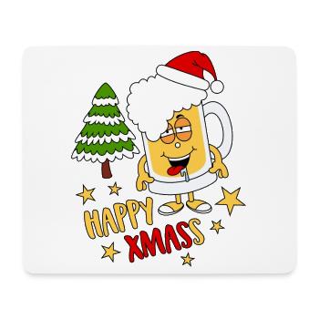Beer Christmas Happy XMass Verre à bière Maßbier XMas - Tapis de souris (format paysage) - blanc - Devant