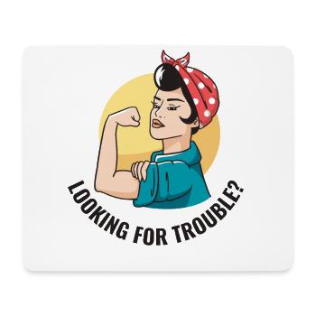 À la recherche de problèmes femmes fortes puissance féminine - Tapis de souris (format paysage) - blanc - Devant