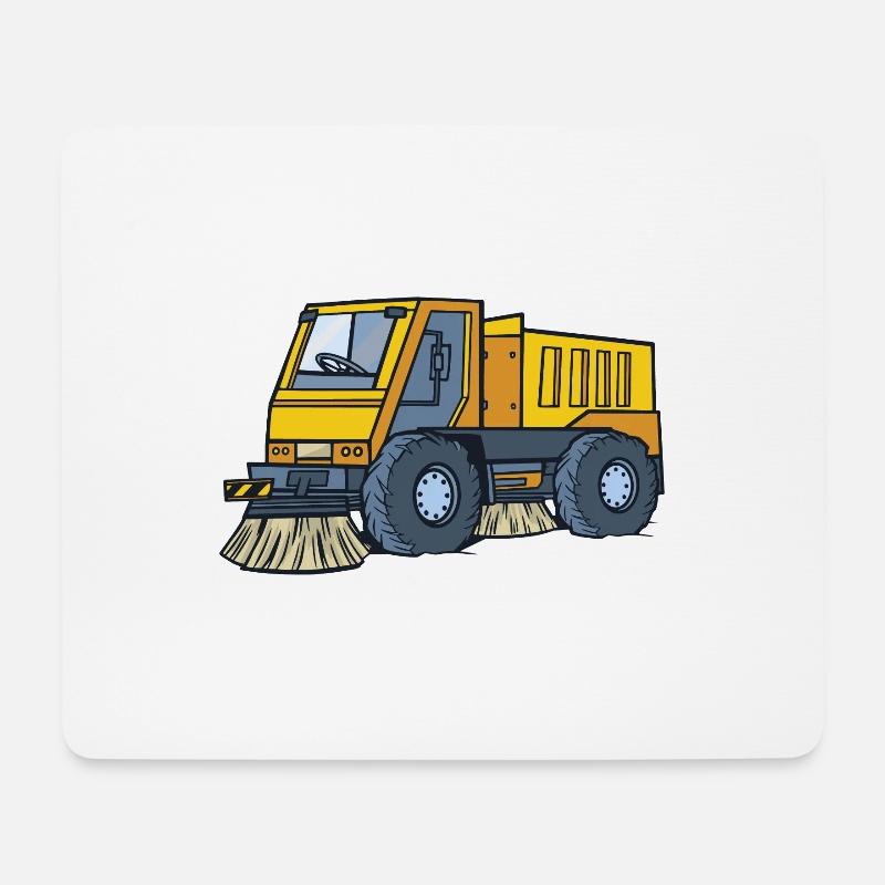 Sweeping machine garbage truck garbage collector - Mouse Pad (horizontal) - white