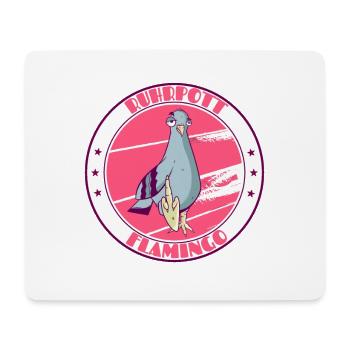 Ruhrpott Flamingo Mittelfinger - Mousepad (Querformat) - Weiß - Vorne