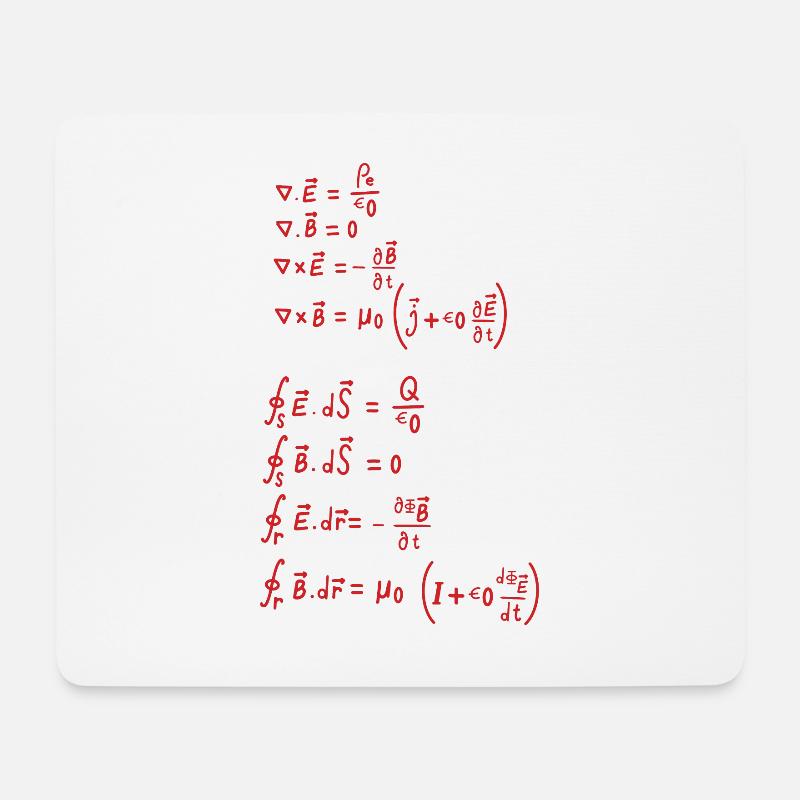 Mathematik Formel Nerd Maxwell Besserwisser - Mousepad (Querformat) - Weiß