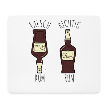 Rum mit Cola brauner Rum weißer Rum lustig - Mousepad (Querformat) - Weiß - Vorne