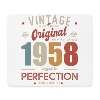 vintage original 1958 born in 1958 anniversary - Mouse Pad (horizontal) - white - Front