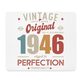 vintage original 1946 born in birthday 76 years - Mouse Pad (horizontal) - white - Front
