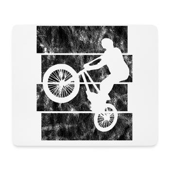 BMX Rad Fahrrad Retro Geschenk Bicycle Motocross - Mousepad (Querformat) - Weiß - Vorne