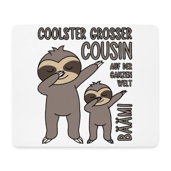 BÄÄM! Coolster Großer Cousin auf der ganzen Welt - Mousepad (Querformat) - Weiß - Vorne