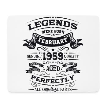 65e anniversaire Original Février Vintage 1959 - Tapis de souris (format paysage) - blanc - Devant