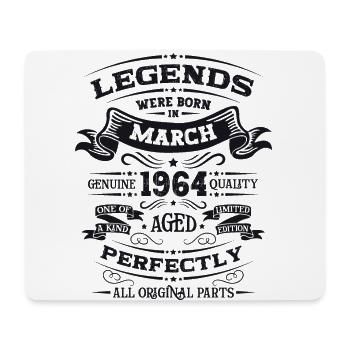 60. Geburtstag Mann Legende März Jahrgang 1964 - Mousepad (Querformat) - Weiß - Vorne