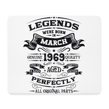 55. Geburtstag Mann Legende März Jahrgang 1969 - Mousepad (Querformat) - Weiß - Vorne