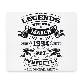 30th Birthday Man Legend March Vintage 1994 - Mouse Pad (horizontal) - white - Front