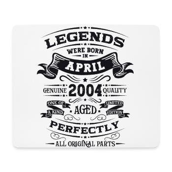 20. Geburtstag Mann Legende April Jahrgang 2004 - Mousepad (Querformat) - Weiß - Vorne