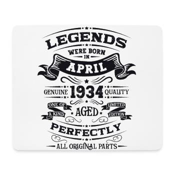 90e anniversaire homme légende avril Vintage 1934 - Tapis de souris (format paysage) - blanc - Devant