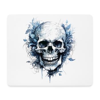 Totenkopf Totenschädel Skelett Horror Gothic Metal - Mousepad (Querformat) - Weiß - Vorne