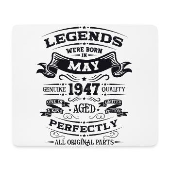 Legende Mai 1947 Jahrgang 1947 Geburtstag 1947 - Mousepad (Querformat) - Weiß - Vorne