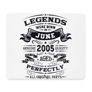 19. Geburtstag Legendär Juni 2005 Jahrgang 2005 - Mousepad (Querformat) - Weiß - Vorne