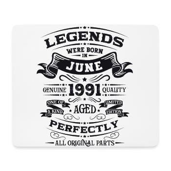 33rd Birthday Legendary June 1991 Vintage 1991 - Mouse Pad (horizontal) - white - Front