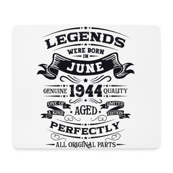80 Anniversaire Homme Légende Juin 1944 Millésime 1944 - Tapis de souris (format paysage) - blanc - Devant