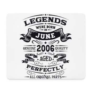 18th Birthday Legendary June 2006 Vintage 2006 - Mouse Pad (horizontal) - white - Front