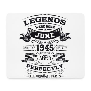 80th Birthday Original June 1945 Born 1945 - Mouse Pad (horizontal) - white - Front