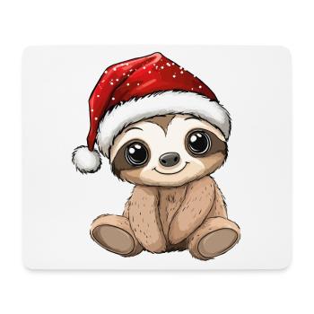 paresseux Noël mignon Noël mignon - Tapis de souris (format paysage) - blanc - Devant