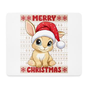 Bunny Rabbit Ugly Christmas Christmas Xmas Cute - Mouse Pad (horizontal) - white - Front