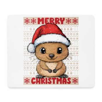Quokka Ugly Christmas Christmas Xmas Sweet - Mouse Pad (horizontal) - white - Front