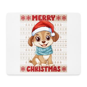 Chien Moche Noël Noël Noël Mignon Mignon - Tapis de souris (format paysage) - blanc - Devant