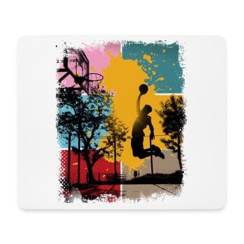Basketball Basketballer Spieler Fan Vintage Retro - Mousepad (Querformat) - Weiß - Vorne