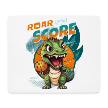 Basket-ball dinosaure T-Rex joueur de basket-ball - Tapis de souris (format paysage) - blanc - Devant